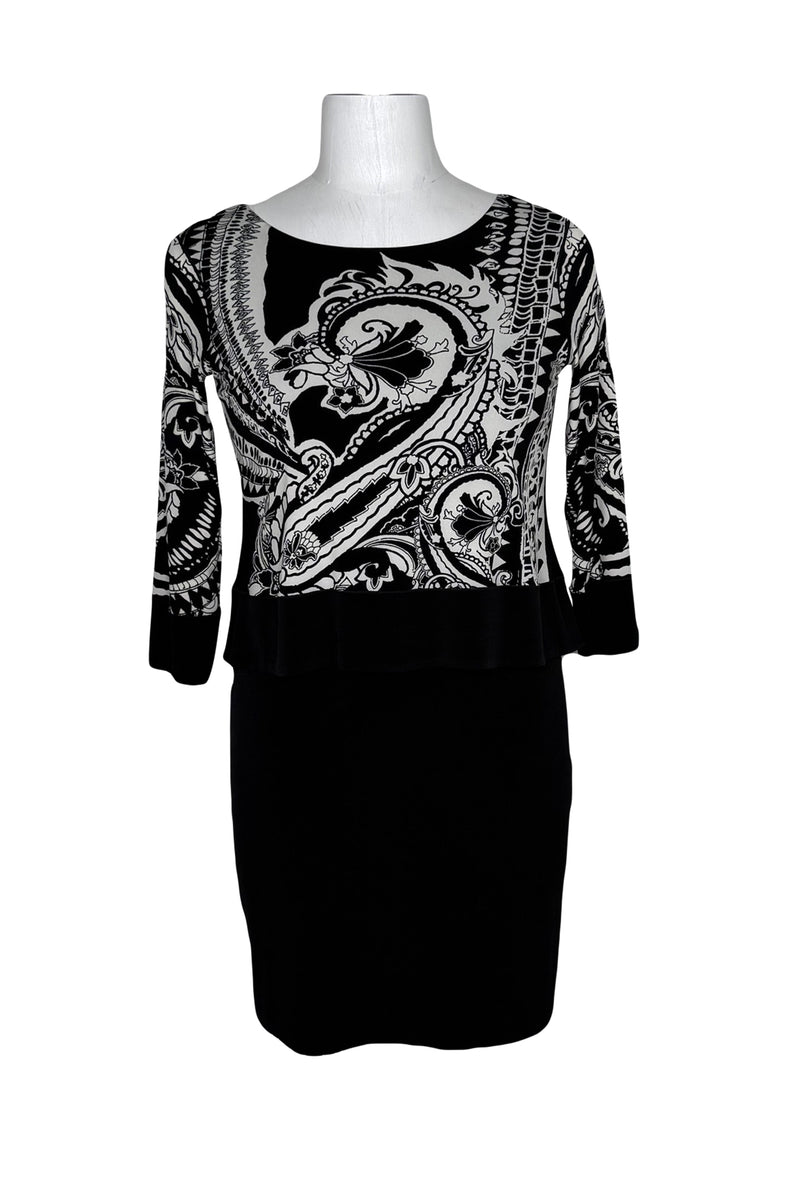 Boat neck banded 3/4 sleeve layered tunic main image 1