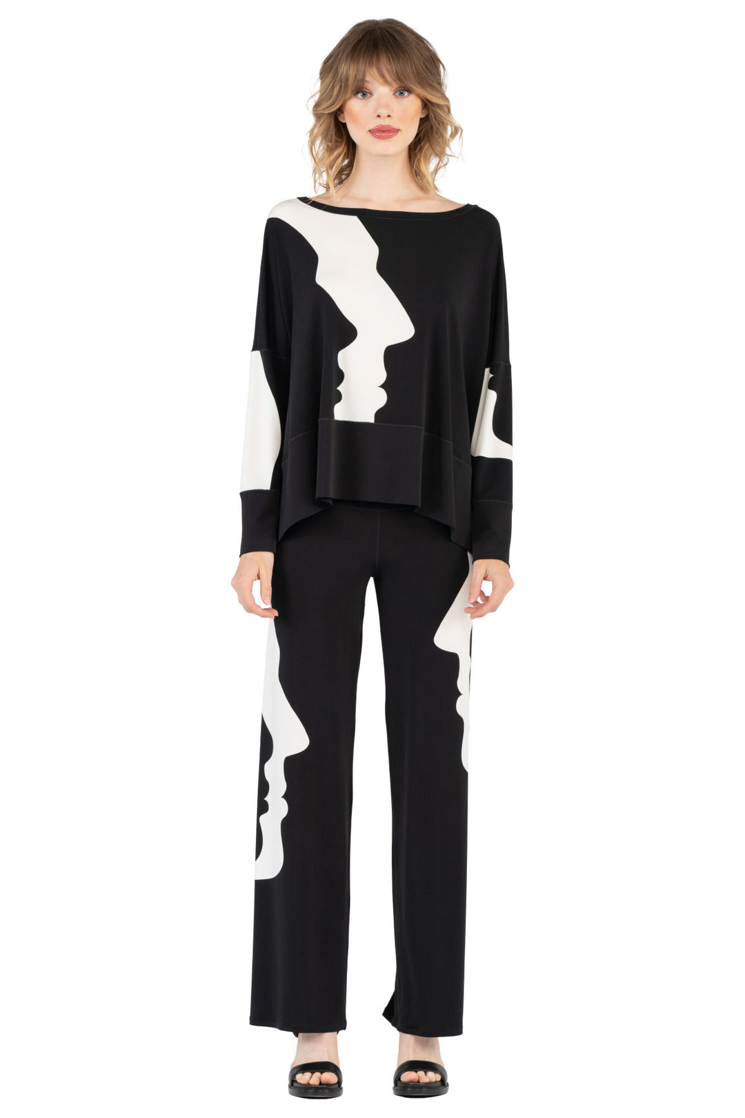Extra High Elastic Waist Straight Pants