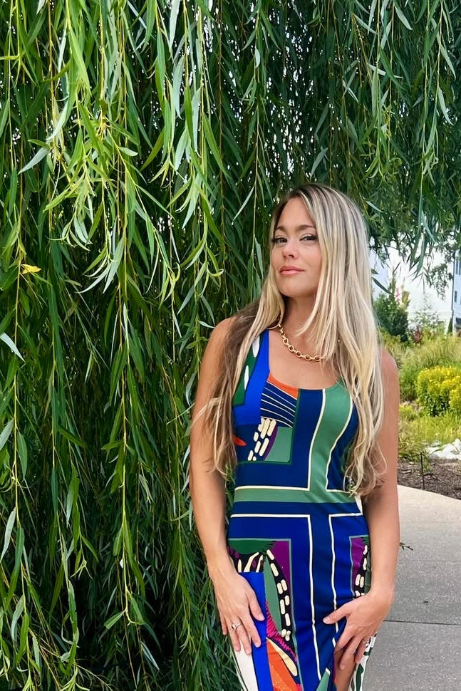 Raw Hemline U Neck Tank Dress