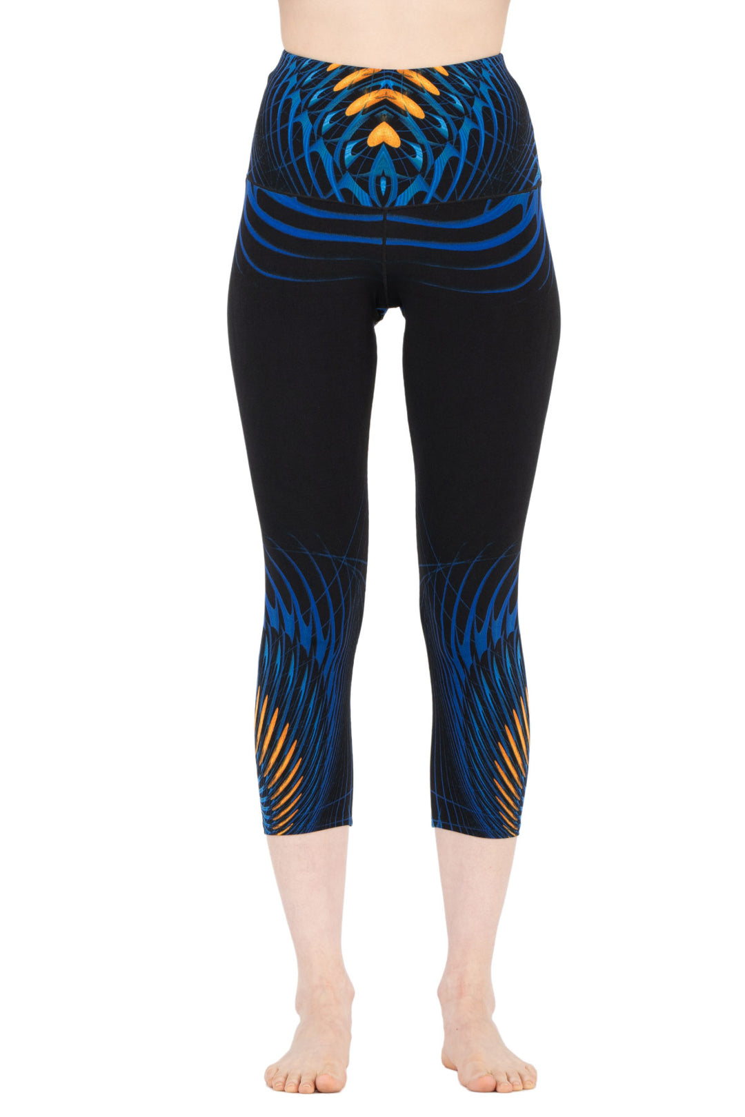 High Waist Single Layered Cropped Yoga Pants