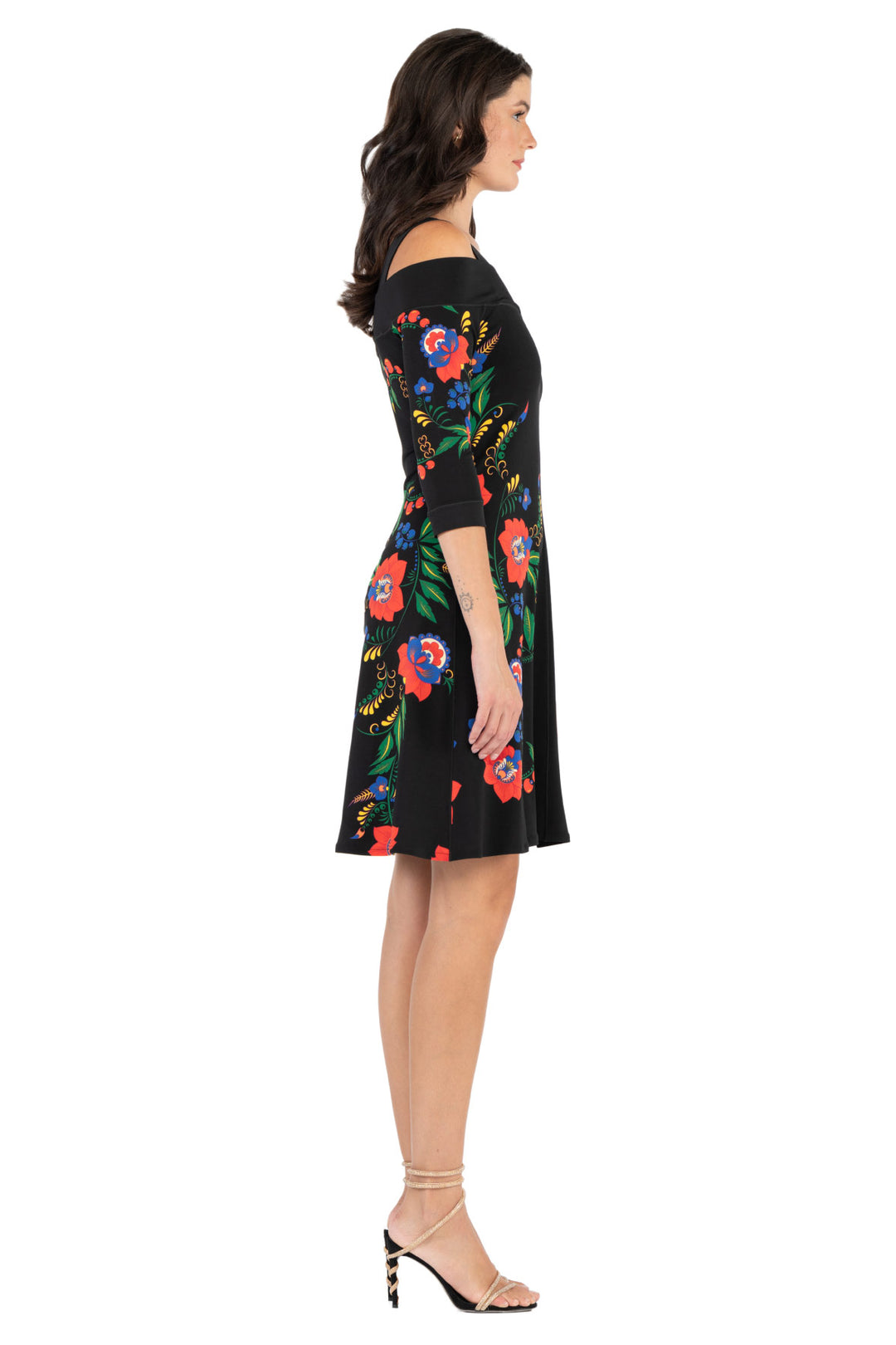 3/4 Sleeve Bra Friendly O/S A Line Dress (Fully Lined)