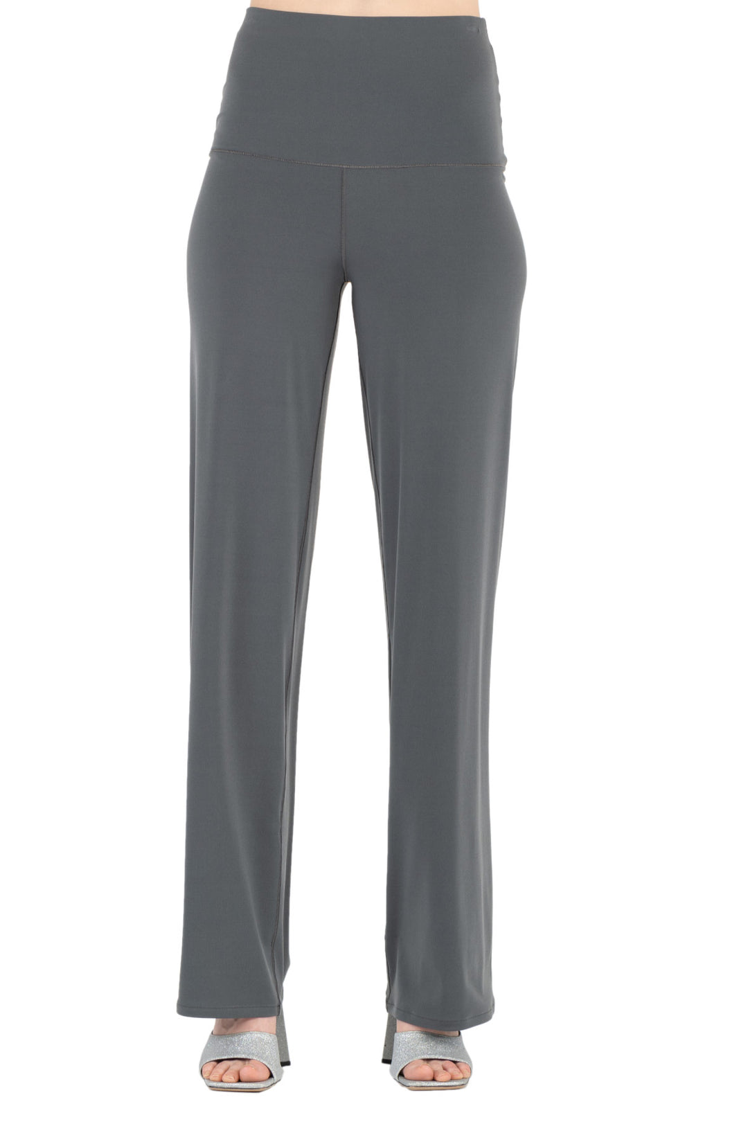 High Elastic Waist Straight Pants