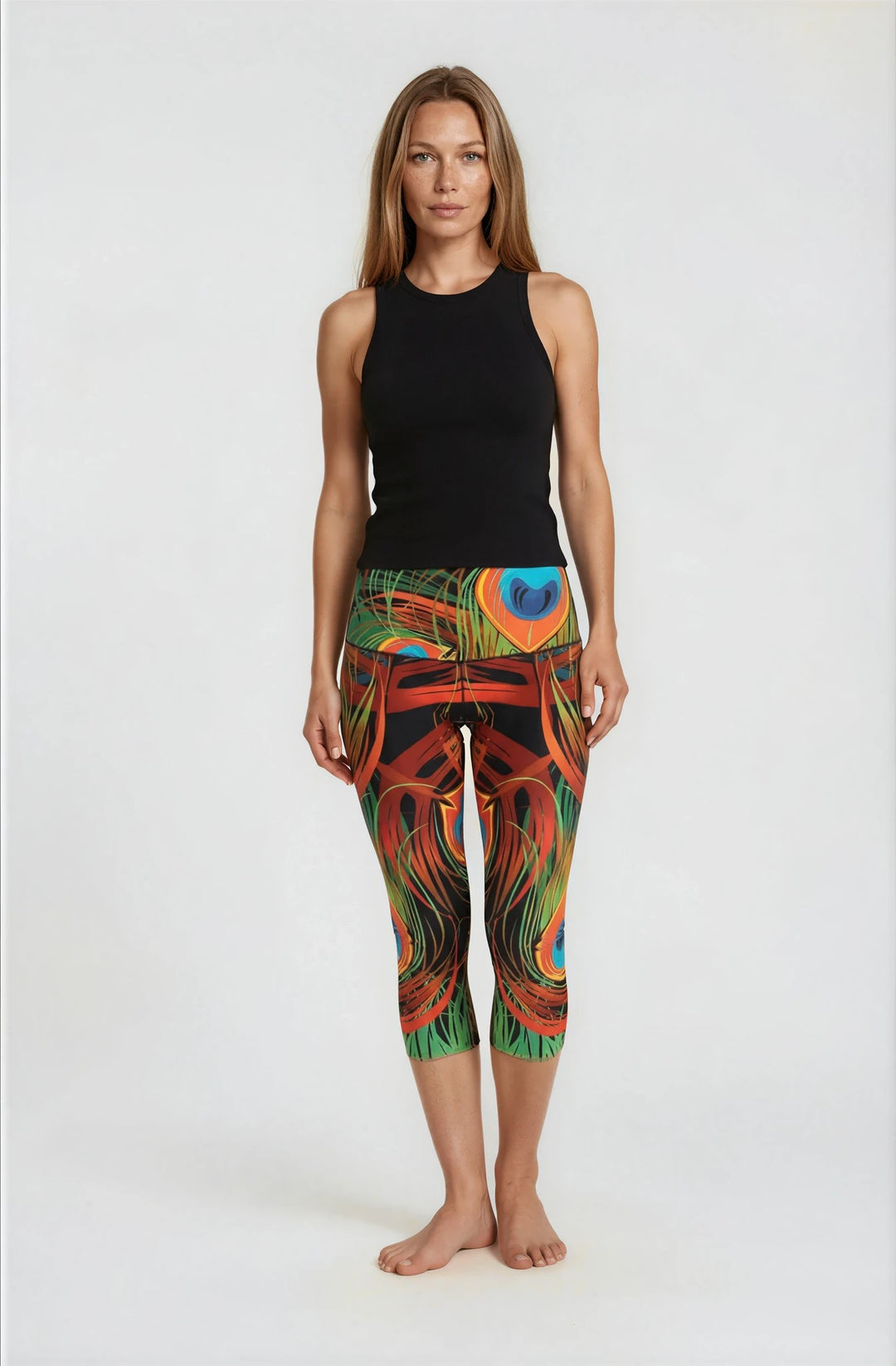 High Waist DBL Layered Cropped Yoga Pants