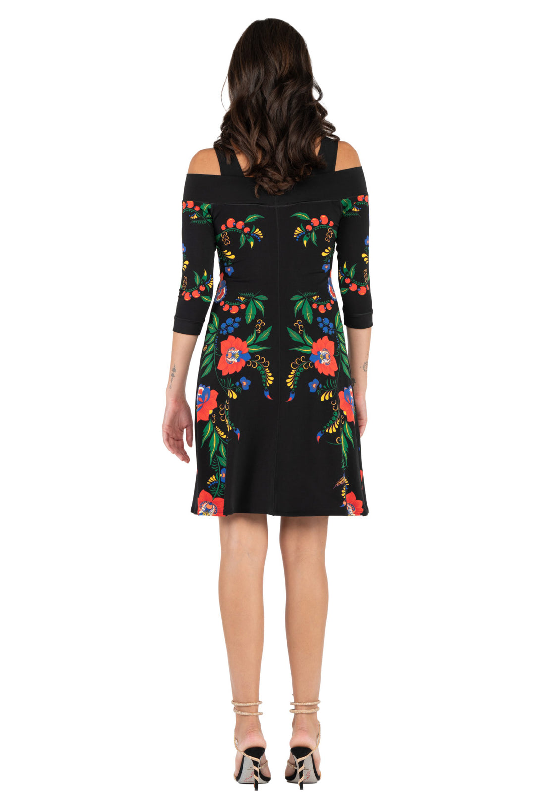 3/4 Sleeve Bra Friendly O/S A Line Dress (Fully Lined)