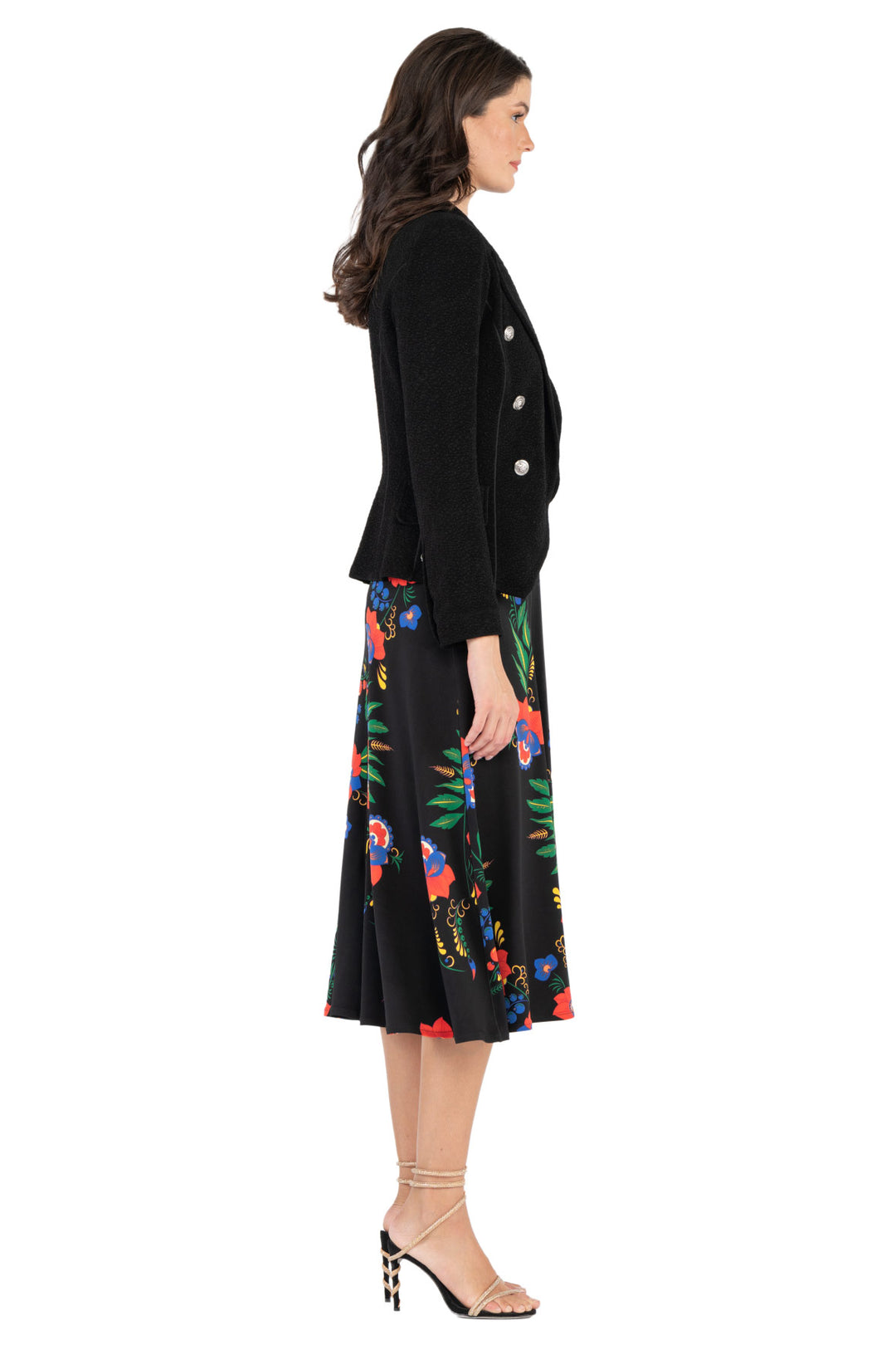 Double Breasted Peaked Lapel Short Jacket