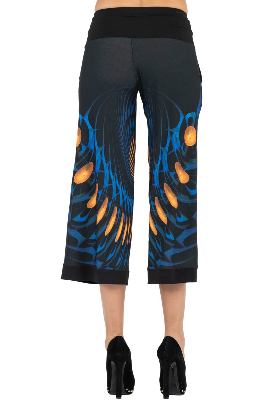Side Seam Pocket Cropped Palazzo