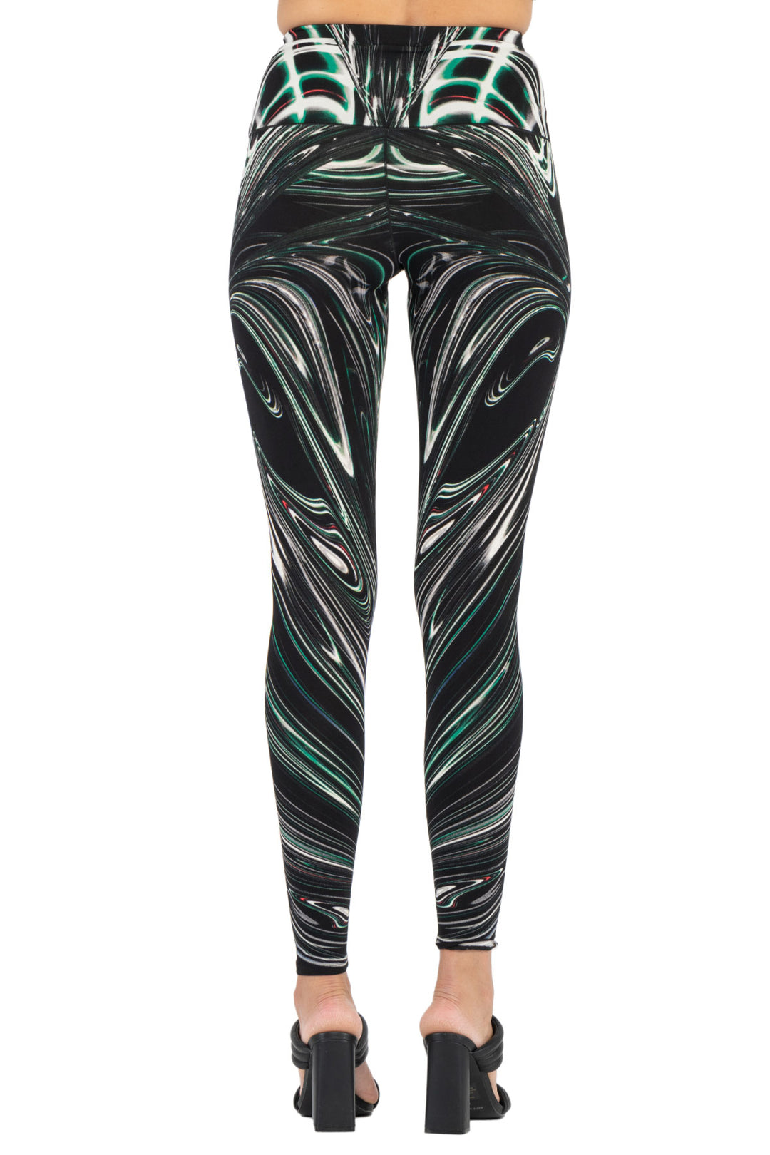 nike black high rise leggings with contrast waistband