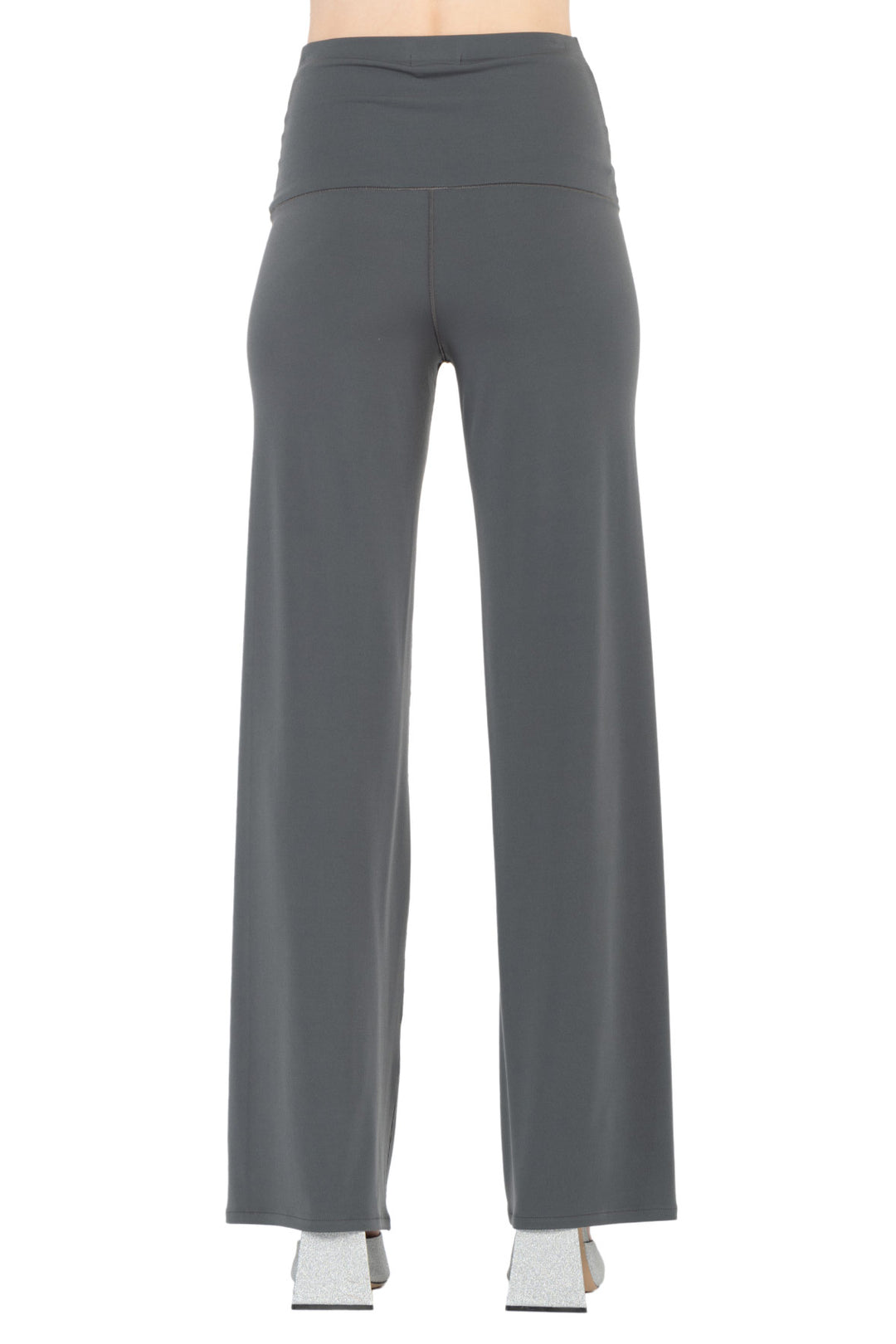 High Elastic Waist Straight Pants