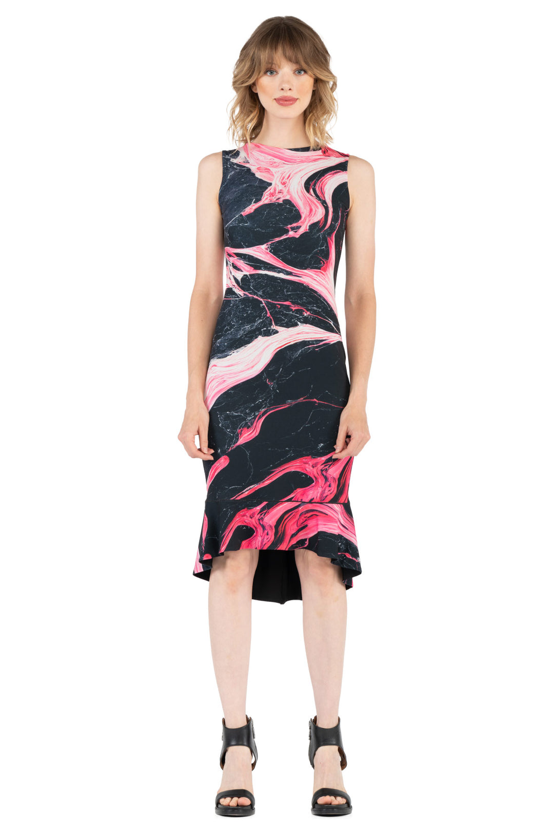 Turnover Tight Bateau S/L Peplum Dress