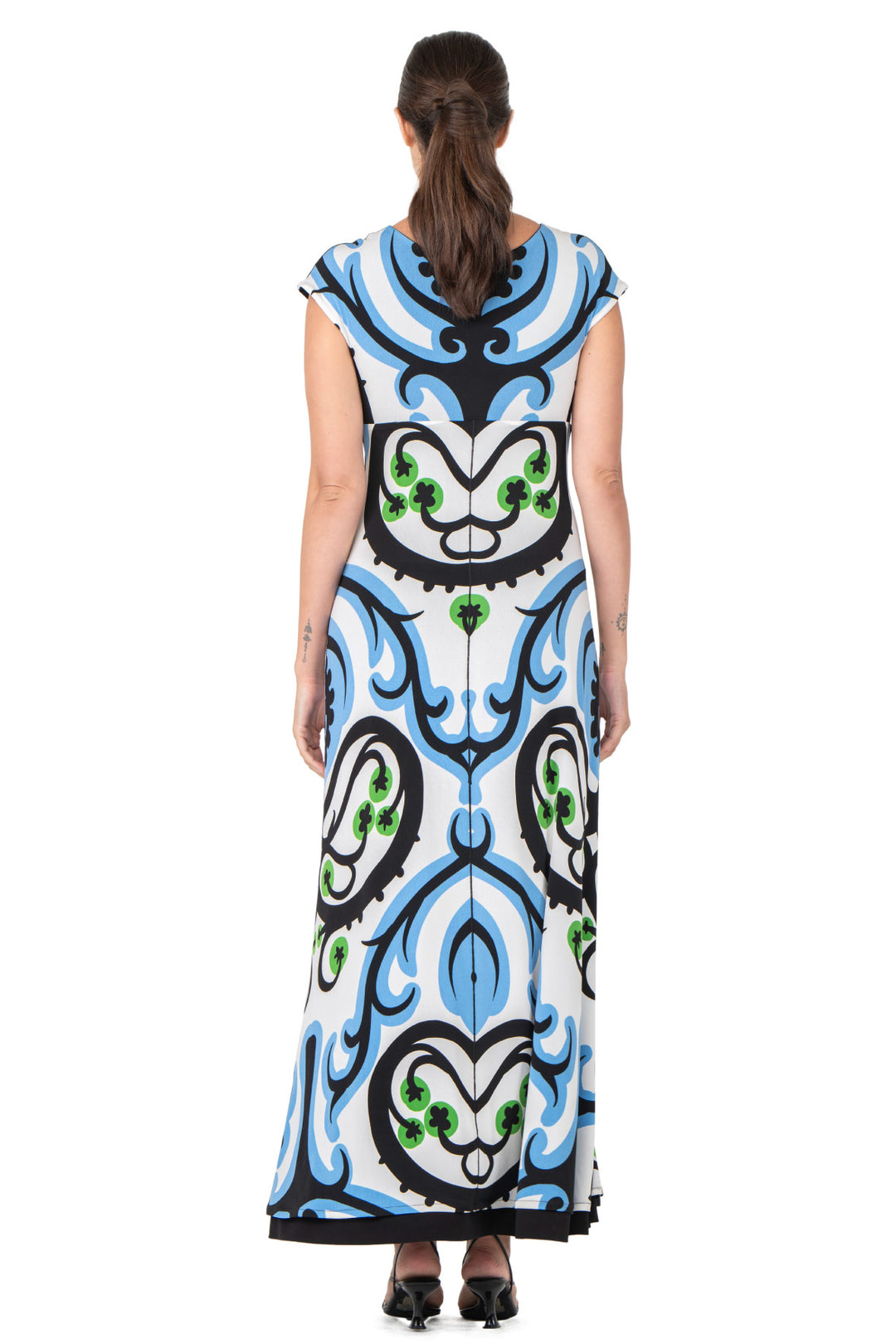 Sleeveless Turnover High Waist Long Dress