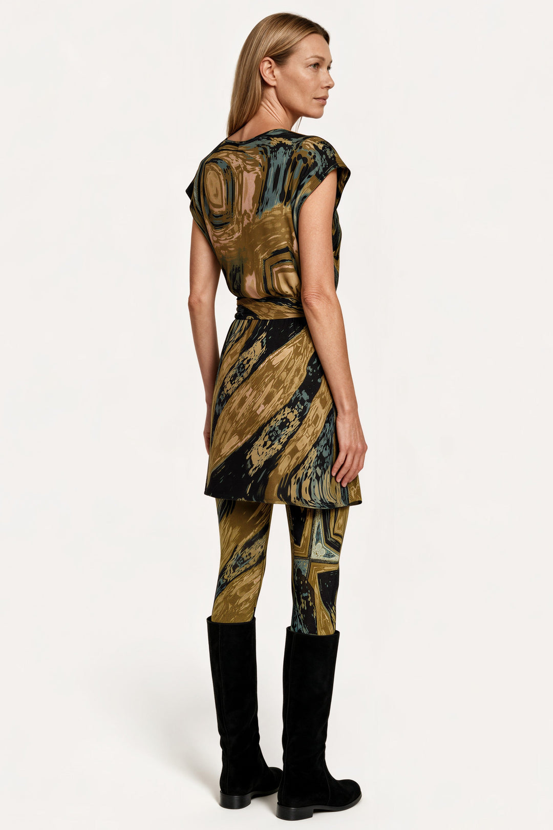 Belted Toga Tunic Dress