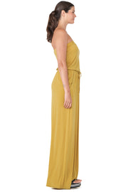 Strapless Pocket Long Dress
