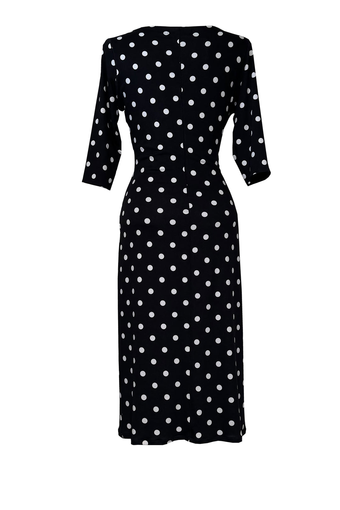 Scoop Neck Below Knee Length Elbow Sleeve Dress