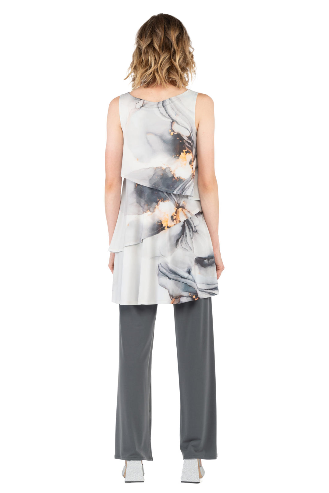 Waterfall Sleeveless Dress No Band
