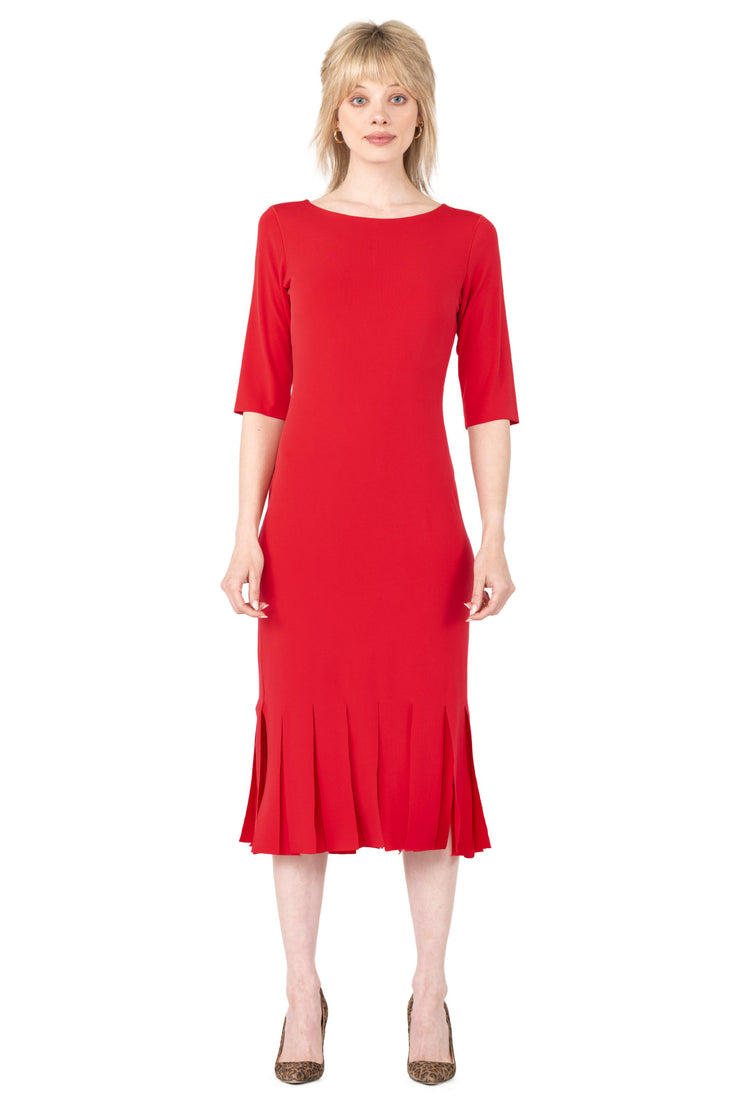 Elbow Sleeve Double Layered New Fringe Dress