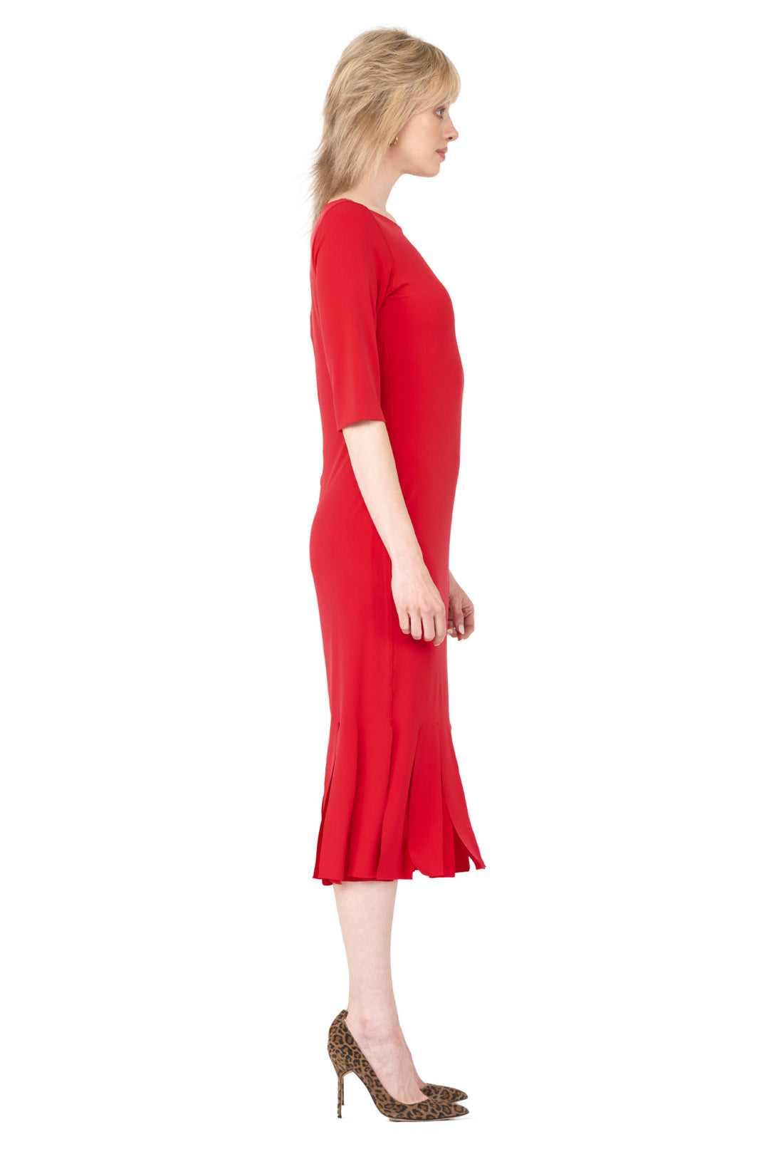 Elbow Sleeve Double Layered New Fringe Dress