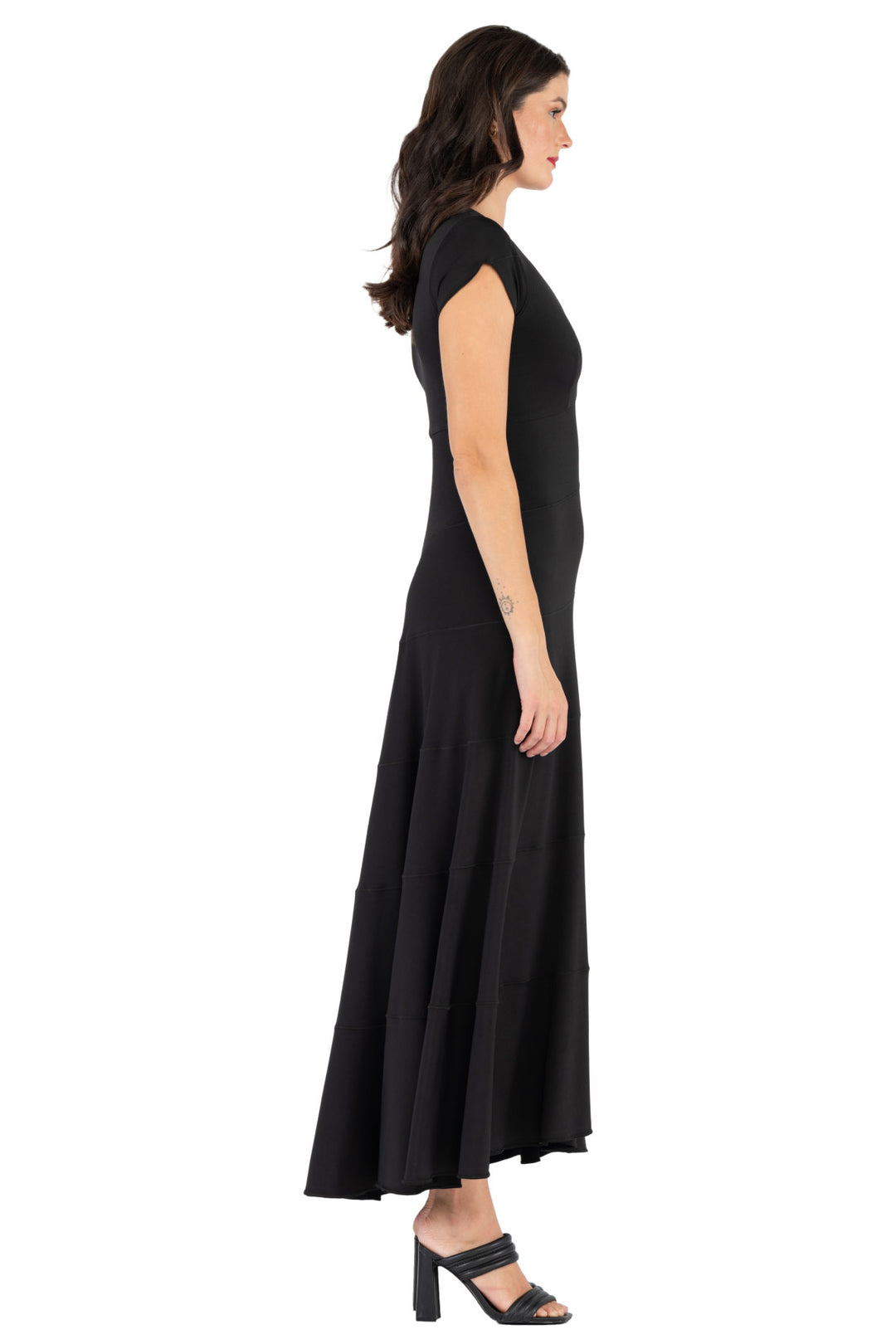 6 Tier Cap Slv Dress