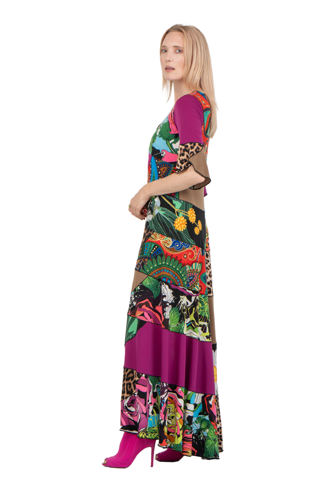 6 Tier 3/4 Sleeve Dress
