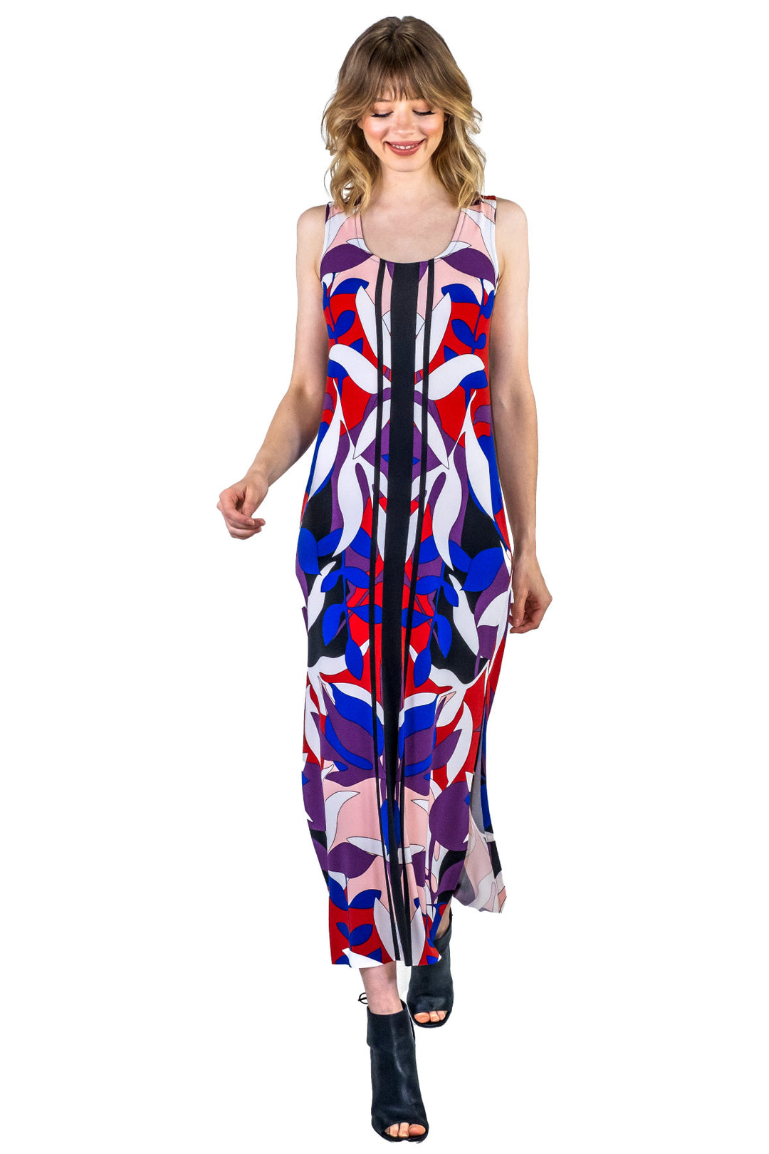 Raw Hemline U Neck Tank Dress