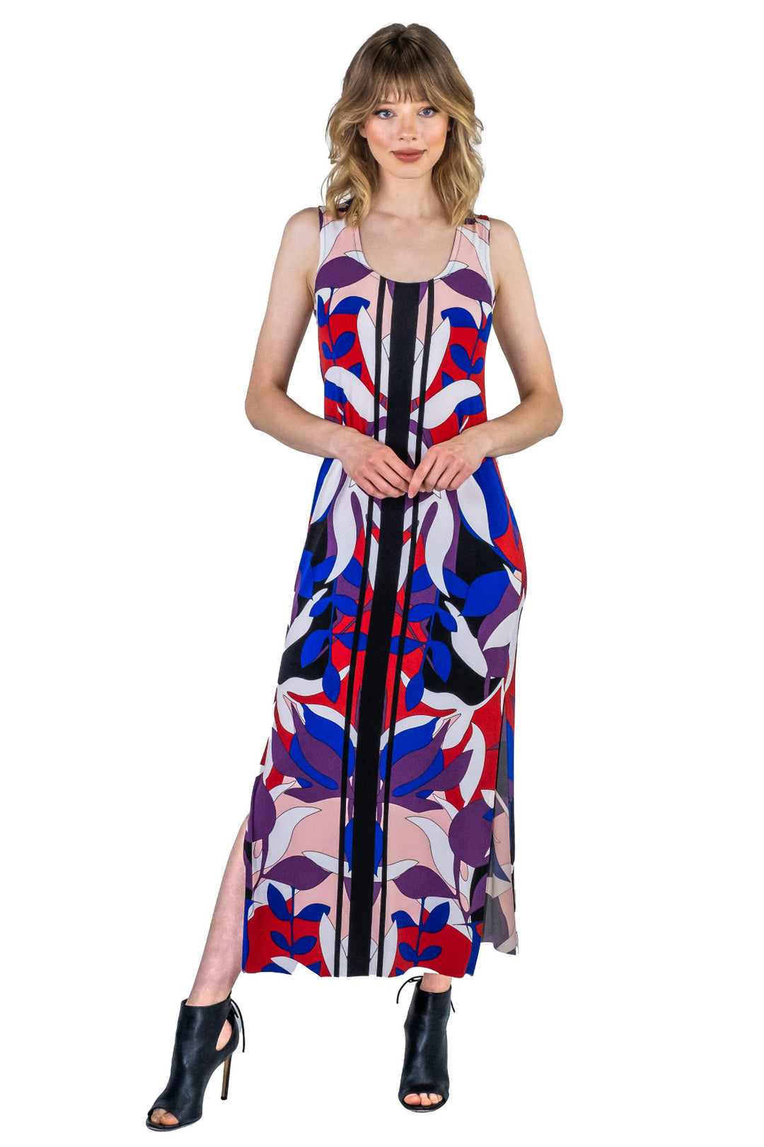 Raw Hemline U Neck Tank Dress