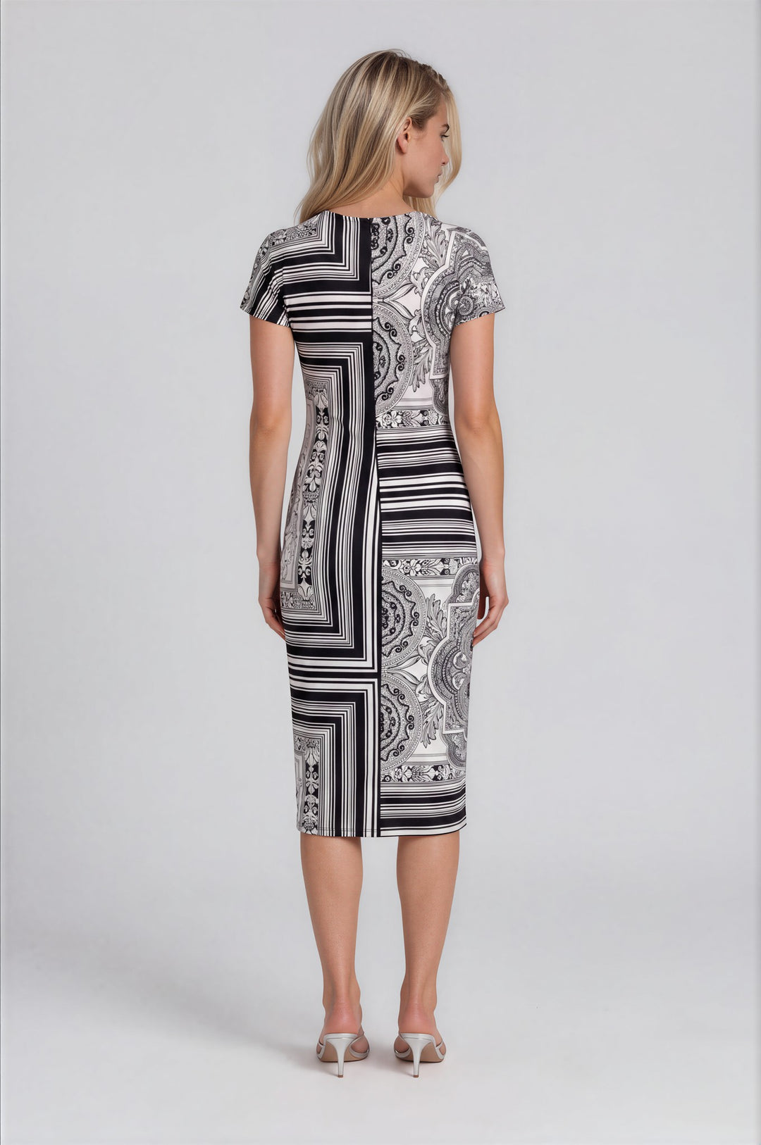 CAP SLEEVE  BELOW KNEE DRESS WITH NO SLIT