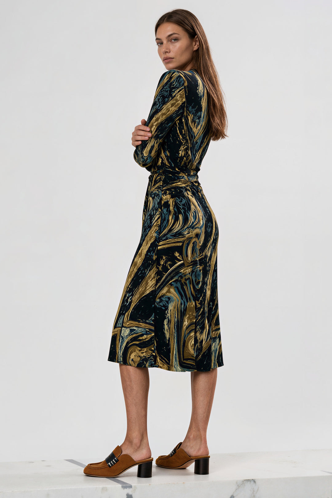 Long Sleeve Wrap Dress