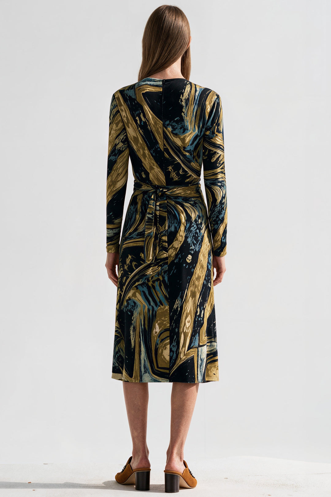 Long Sleeve Wrap Dress