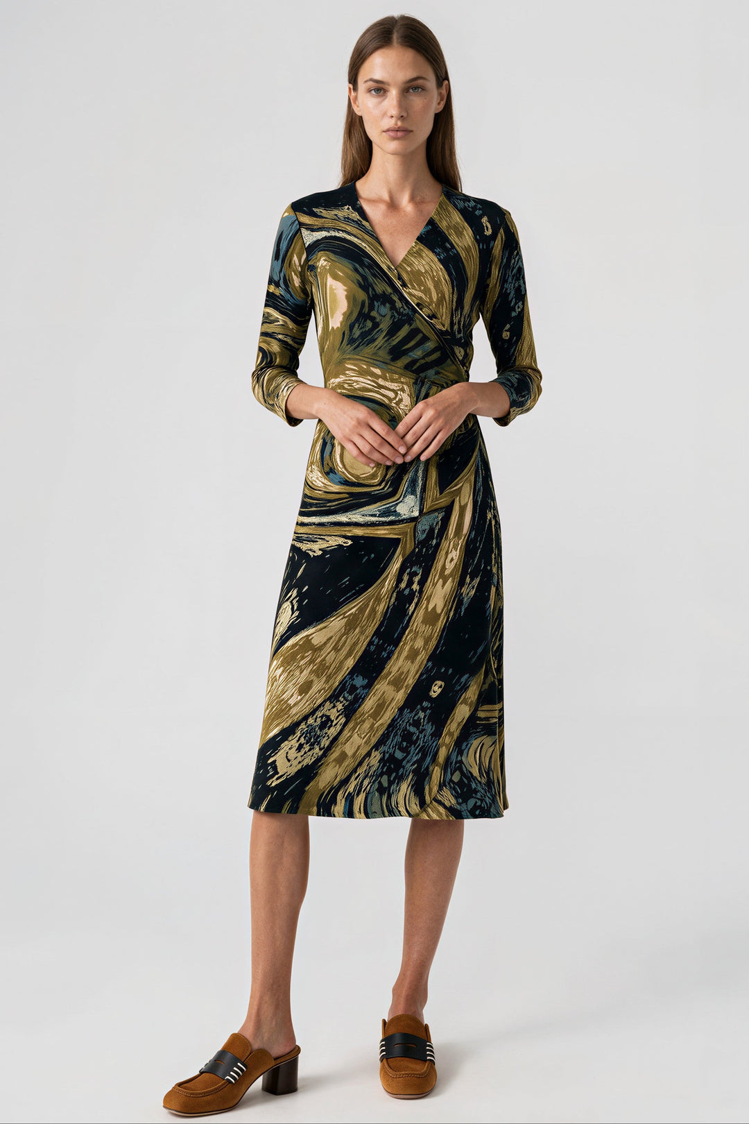 Long Sleeve Wrap Dress