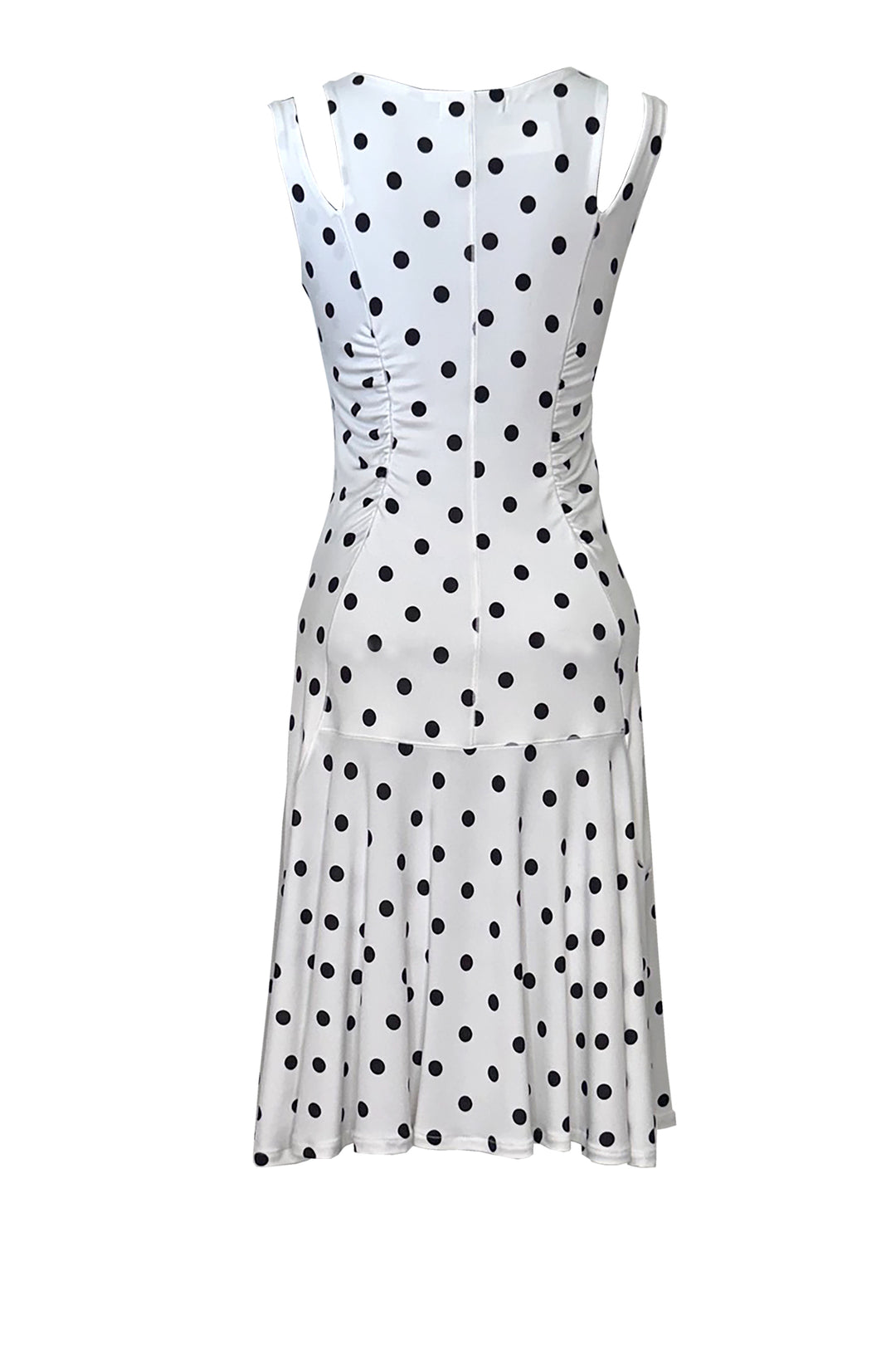 Ruched Detailed Sleeveless Lined Fit and Flair Dress