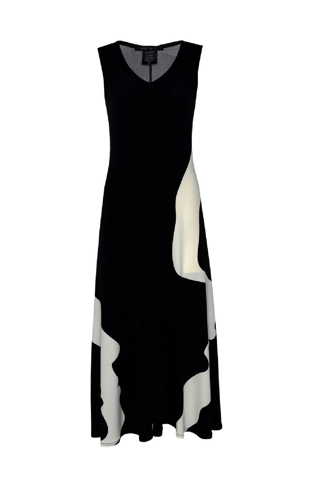 Fit and Flare V Neck Sleeveless Dress
