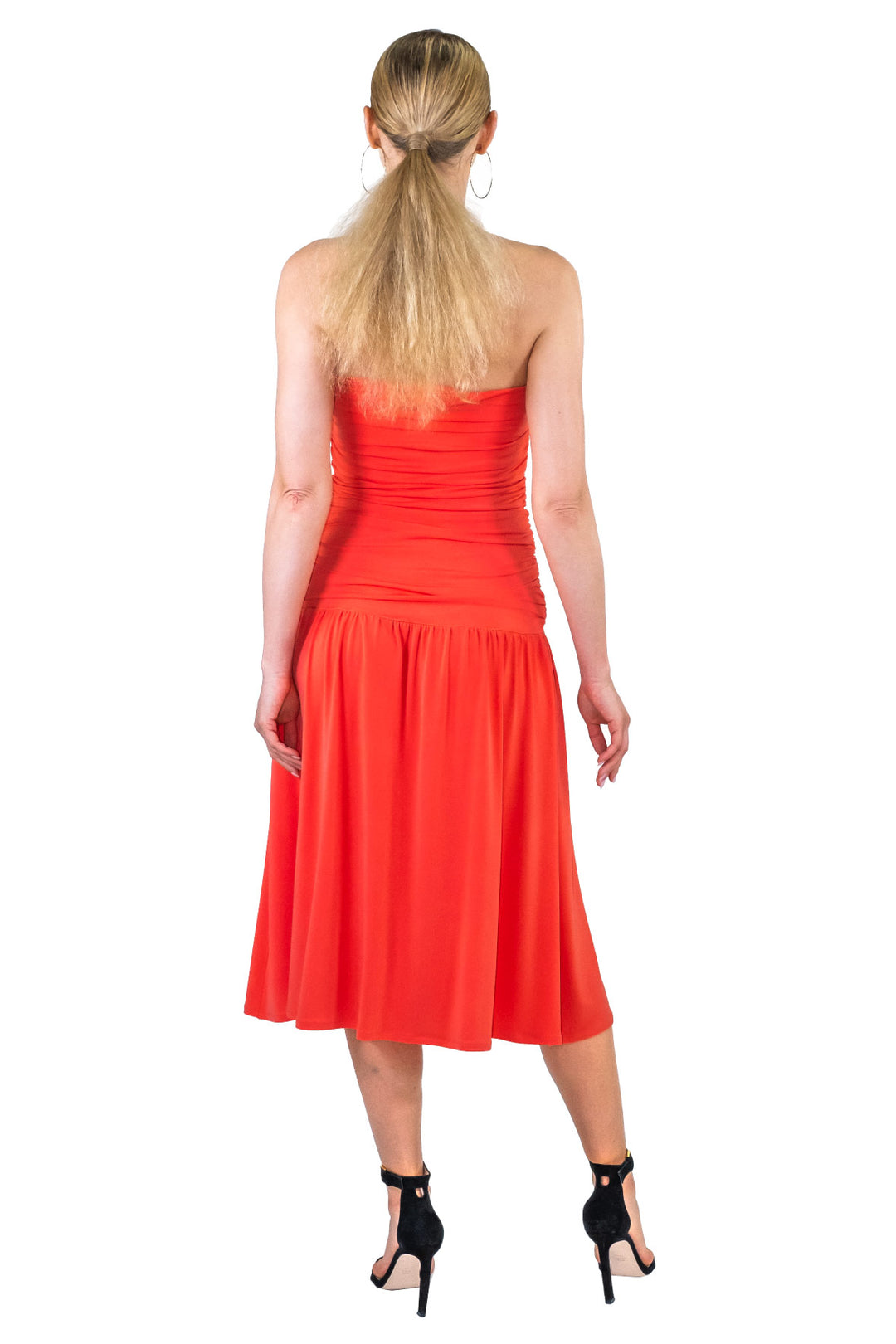 Shirred Bodice Strapless Dress