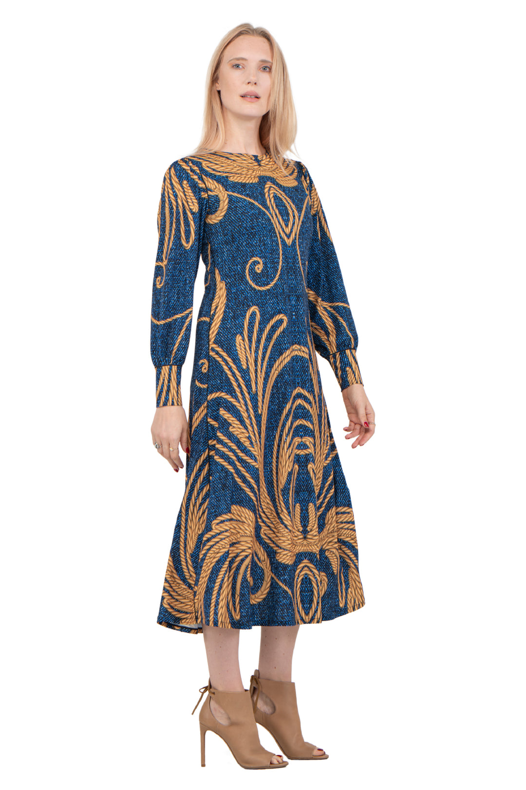 Long Sleeve A Line Long Dress