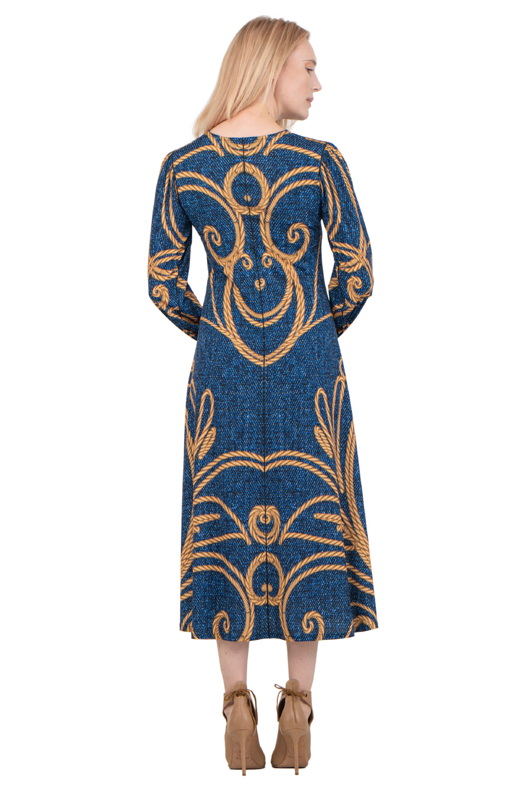 Long Sleeve A Line Long Dress