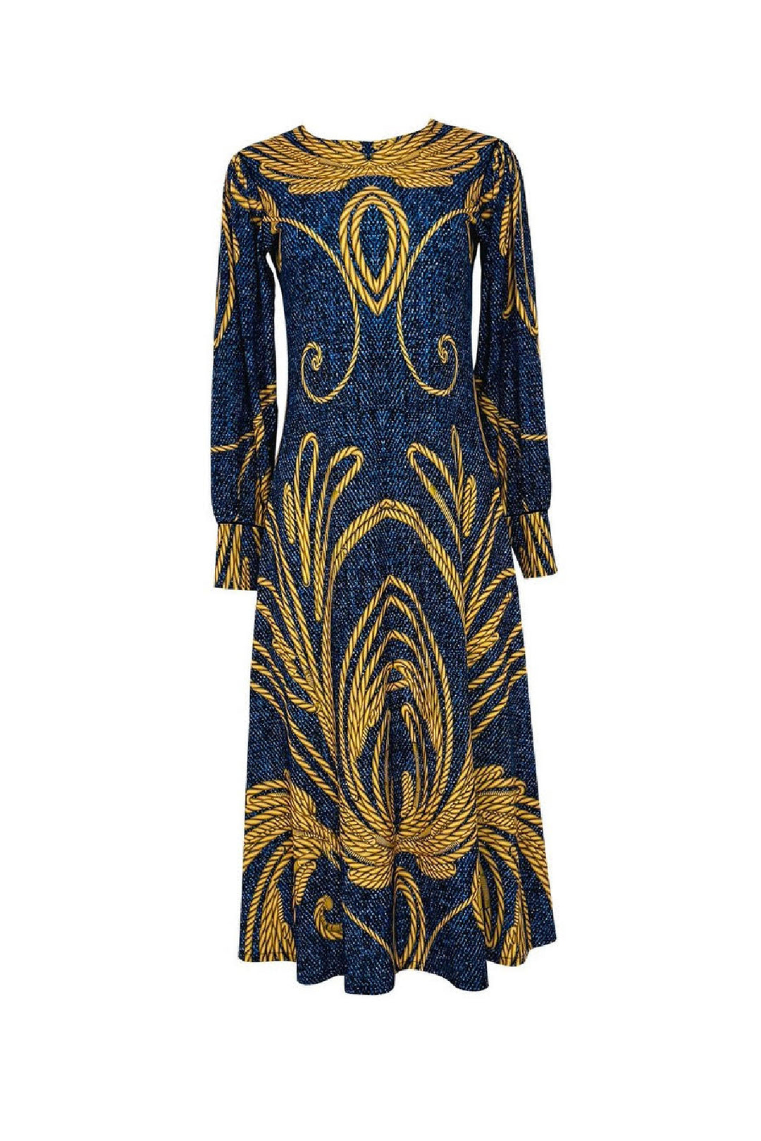 Long Sleeve A Line Long Dress