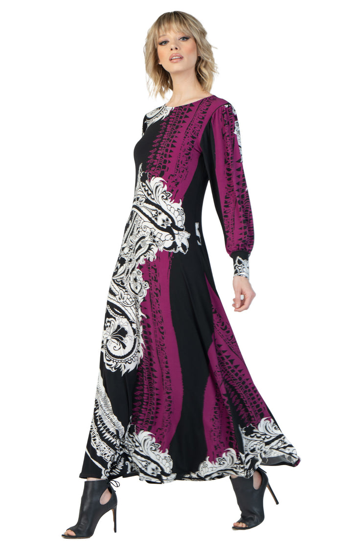 Long Sleeve A Line Long Dress