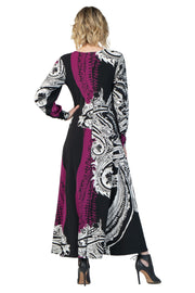 Long Sleeve A Line Long Dress