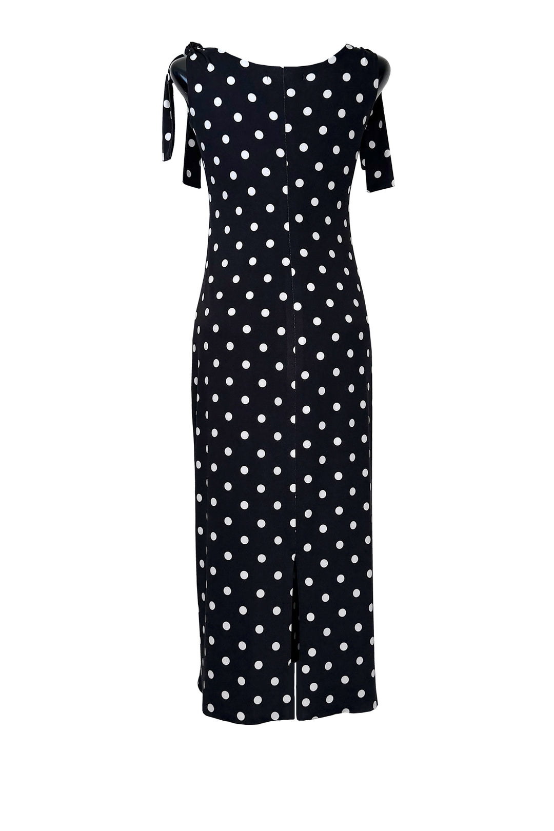 DOUBLE BODY TIE STRAPS BACK SLIT DRESS