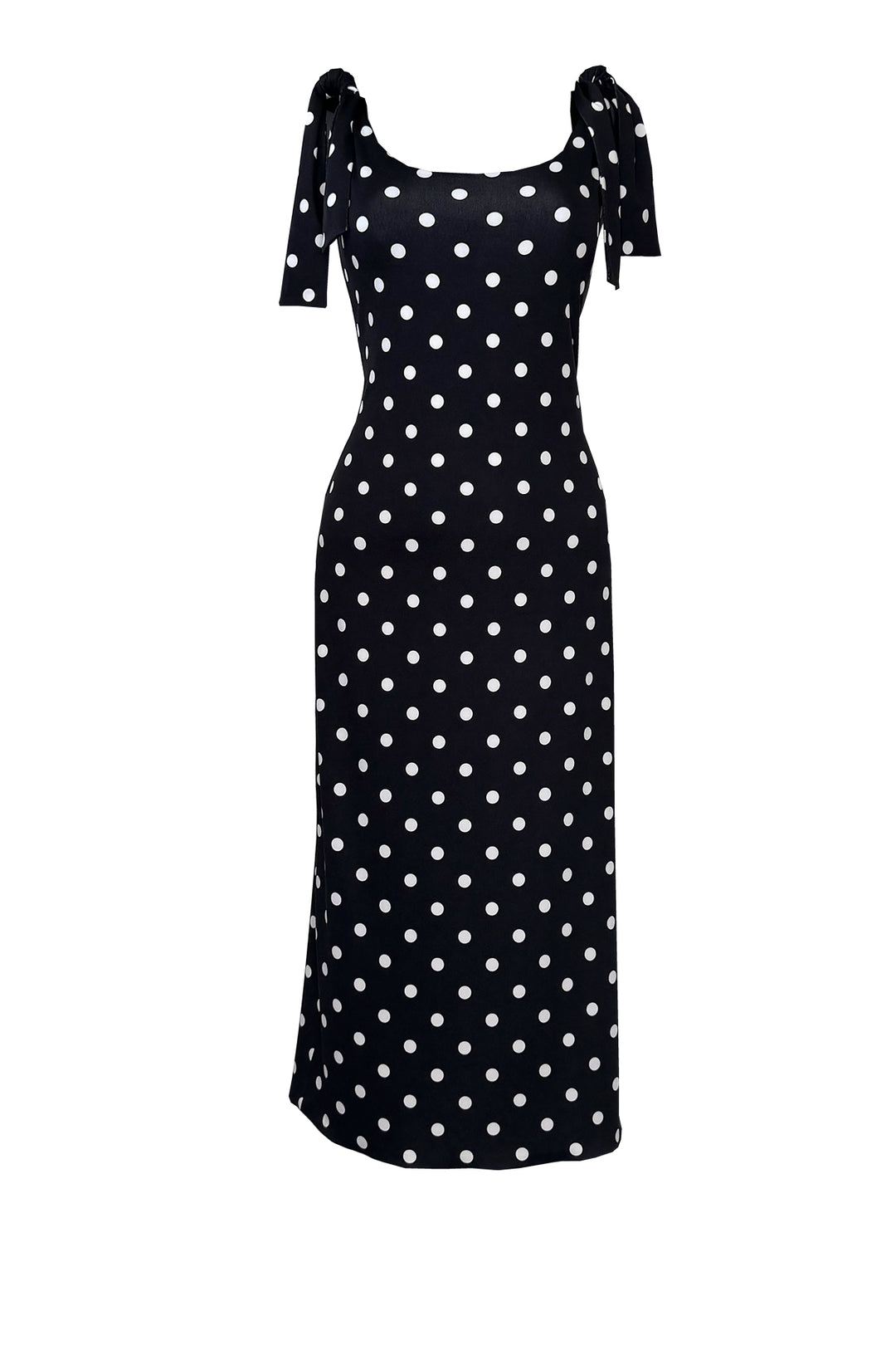 DOUBLE BODY TIE STRAPS BACK SLIT DRESS