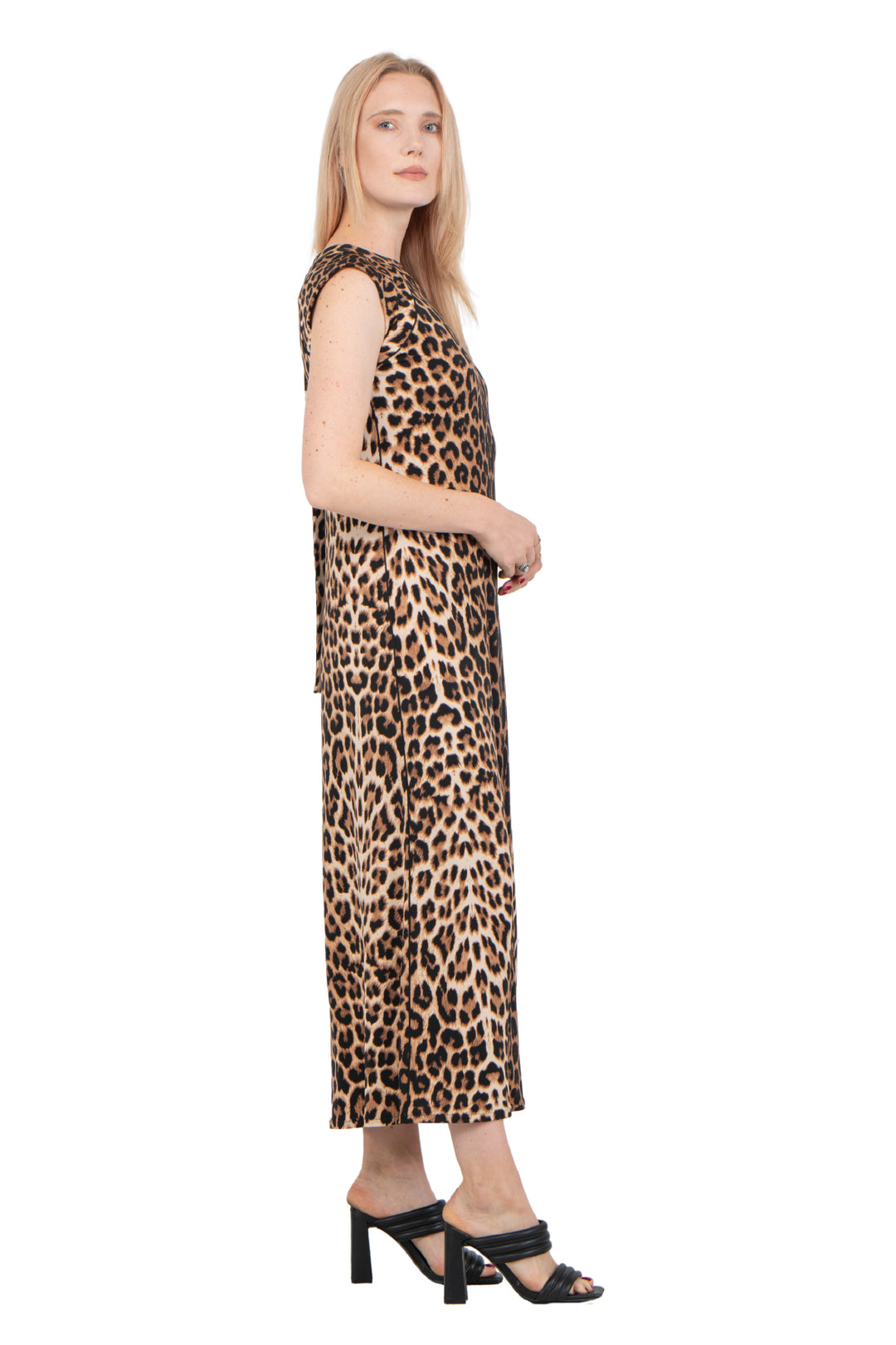 Yokes with Shoulder Pads Tie Back Neck Straight Dress
