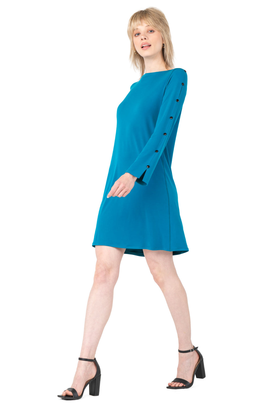 Slit Cut Sleeve Lined Short Dress