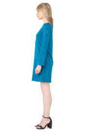 Slit Cut Sleeve Lined Short Dress