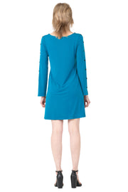 Slit Cut Sleeve Lined Short Dress