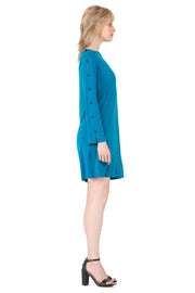Slit Cut Sleeve Lined Short Dress