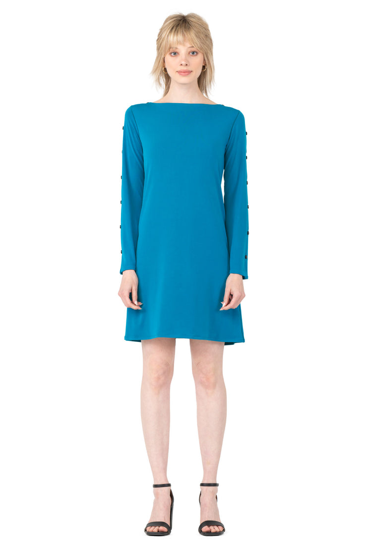 Slit Cut Sleeve Lined Short Dress