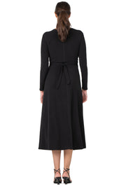 L/S Long A Line Wrap Dress