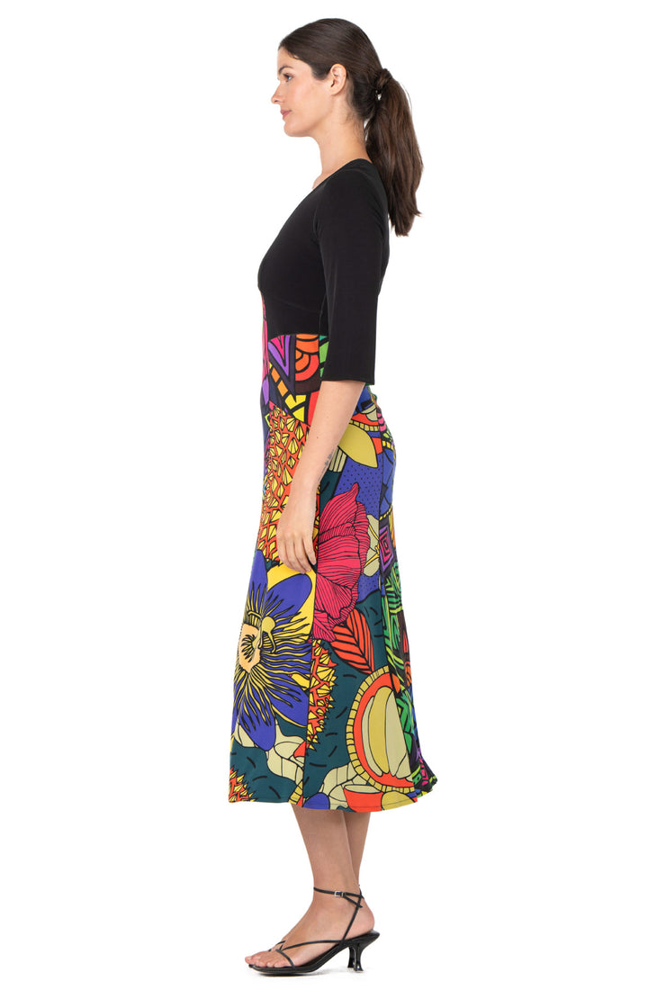 3/4 Sleeve Long Donna Dress