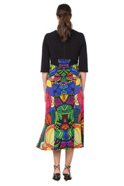 3/4 Sleeve Long Donna Dress