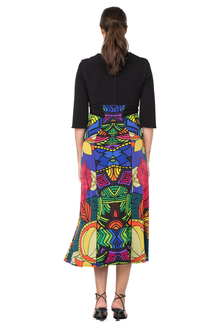 3/4 Sleeve Long Donna Dress