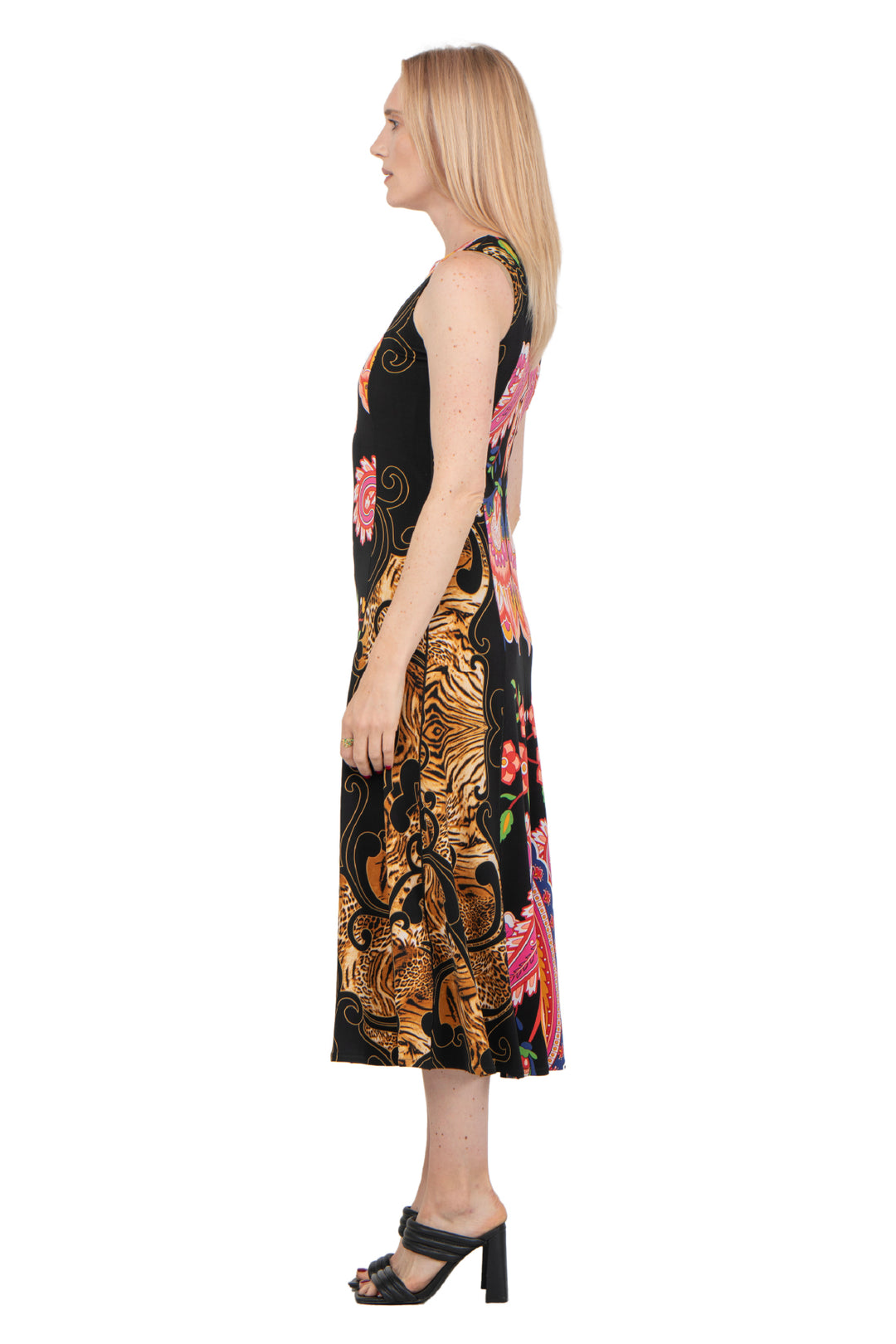 Fit Flare Sliced Unlined Dress