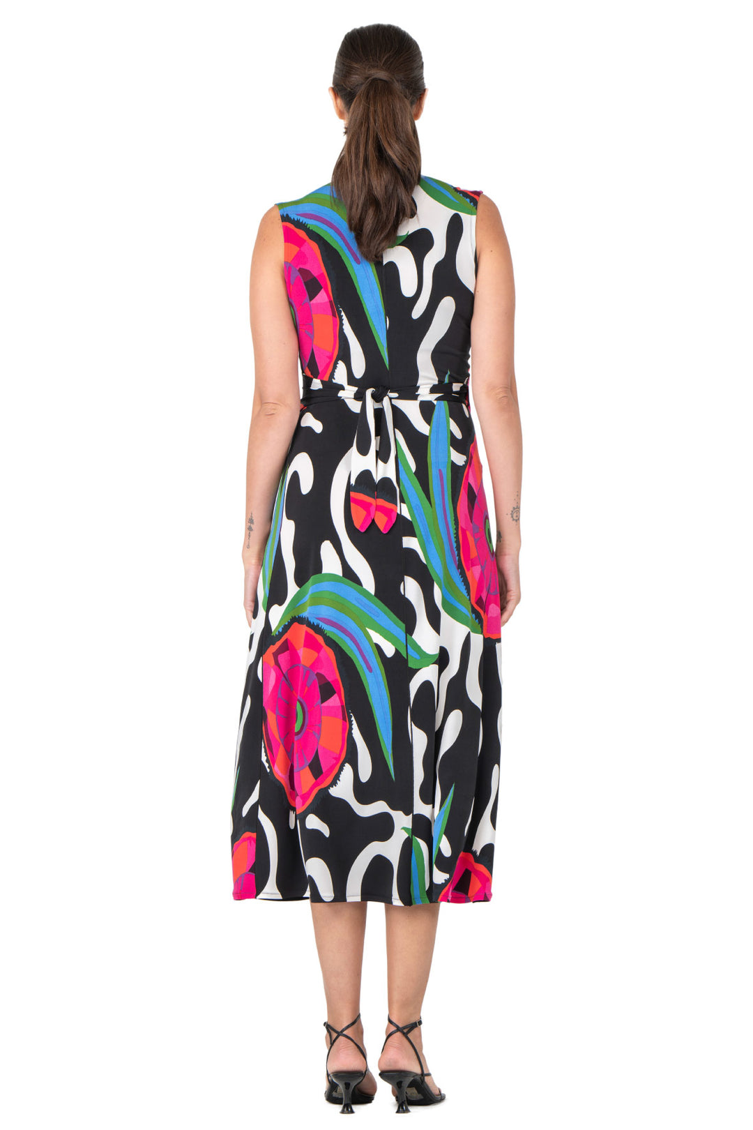 Sleeveless Long A Line Wrap Dress